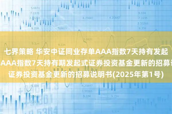 七界策略 华安中证同业存单AAA指数7天持有发起式: 华安中证同业存单AAA指数7天持有期发起式证券投资基金更新的招募说明书(2025年第1号)